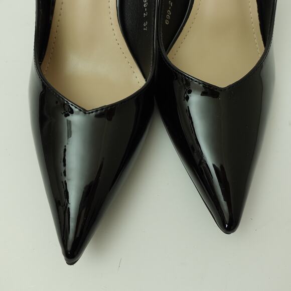 NEW Xin Jing Shoes Pump Slingback Kitten Heel Pointed Toe Leather Black Size 37 - Picture 2 of 9